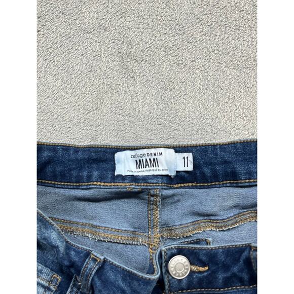 Refuge Denim Miami‎ Jeans Womens Size 11 Blue Distressed - Picture 3 of 7